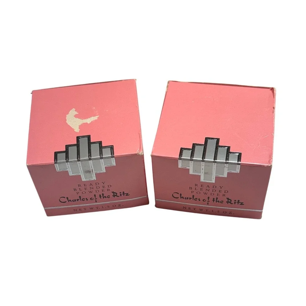 Charles of the‎ Ritz Ready Blended Powder 1.5oz Classic Ivory 2pk Vintage Pink